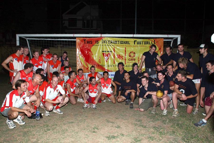 The Hanoi Swans Vs the CARE AFL All Stars (including Marty Sharples)